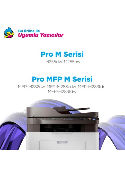 Hp 207X - W2211X Muadil Toner Mavi - Çipli / Hp Color Laserjet Pro M255DW / M255NW /M282NW /M283CDW /M283FDN /M283FDW