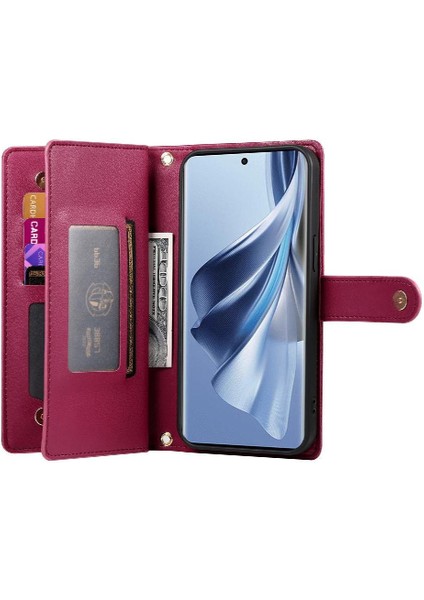 Oppo Oppo 10 5g Için Flip Case Crossbody Kayış Standı Çok Fonksiyonlu (Yurt Dışından)