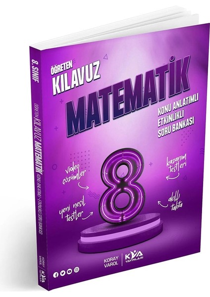 KVA Yayınları 8. Sınıf Öğreten Kılavuz Matematik Konu Anlatımlı Etkinlikli Soru Bankası