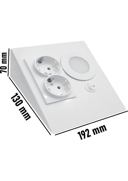 7W 3 Renkli Beyaz Çift Prizli Dolap & Tezgah Altı Metal Led Aydınlatma modelleri