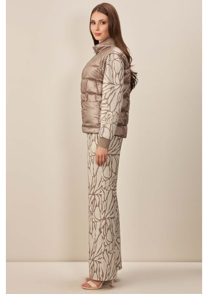 Geniş Paça Bej Triko Pantolon fiyatları