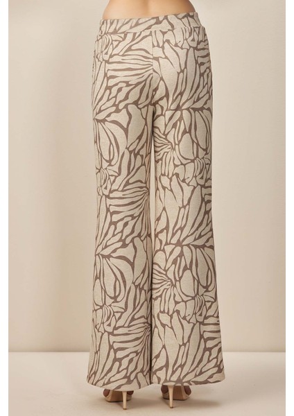 Geniş Paça Bej Triko Pantolon indirimleri