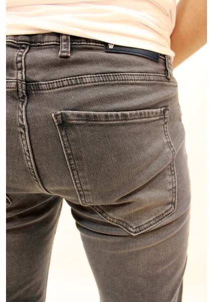 Panama 748-05 Dark Kesim Likralı Erkek Kot Pantolon Grey Green indirimleri