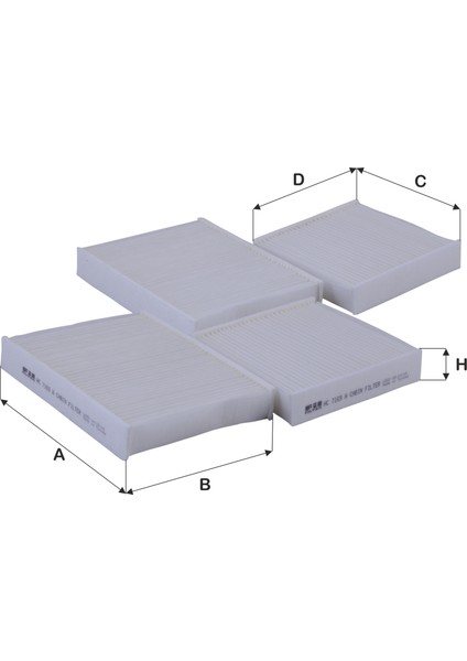 HC7169-2 Polen Filtresi Peugeot 208 1.2 Vtı 68 EB2FAD, EB2FB (2015-.)