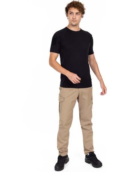 AKN 713 Kısa Kol Bisiklet Yaka Taktik T-Shirt-SİYAH indirimleri