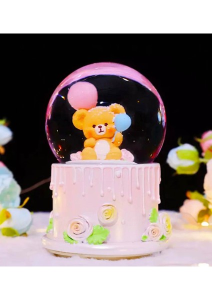 Iyi Ki Doğdun Panda Mini Işıklı Kar Küresi Arkadaşa Hediye & Mini Peluş Ayıcık ve Gül Kolye Hediye modelleri