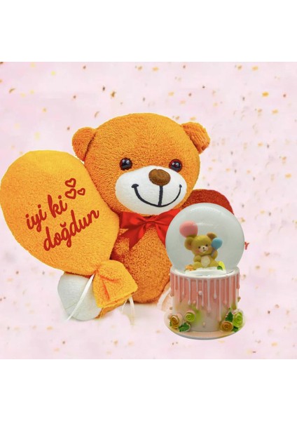 Iyi Ki Doğdun Panda Işıklı Kar Küresi Arkadaşa Hediye & Iyi Ki Doğdun Ayıcık