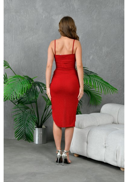 Derin Yırtmaç Detaylı Abiye Elbise - Gloplu Tasarım ve Simli Mikro Kumaş 010 fiyatları