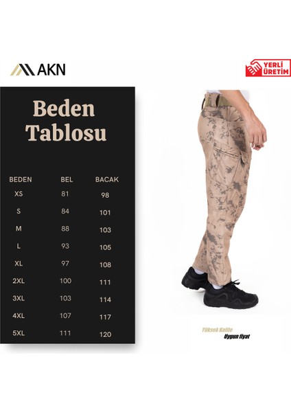 AKN 162 Softshell Kışlık Taktik Pantolon - Siyah