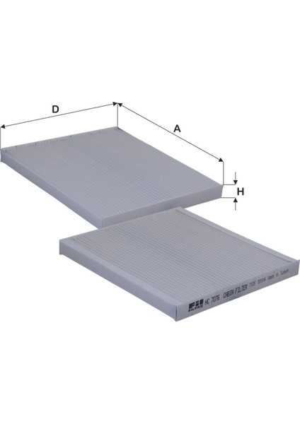 HC7076 Polen Filtresi Toyota Corolla (Ix) Zze 1.6 Sol (E12) (2002-2007)