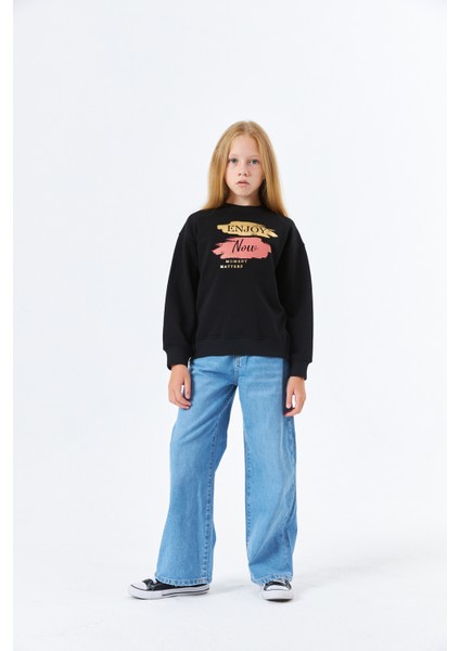 SGK-1313 Serbend Kids Kız Bisiklet Yaka Okul Sweatshırt fırsatları