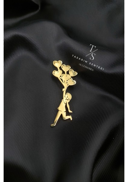 Broş Çelik Rozet Balonlu Kız Gold Yaka Kıyafet Şapka Takı Aksesuar Brooch fırsatları
