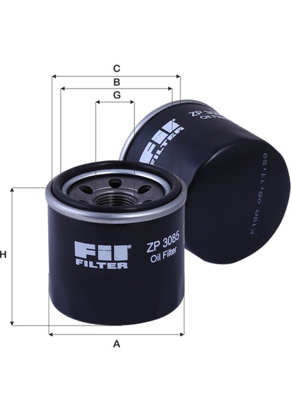 ZP3085 Yağ Filtresi Renault Clio Iıı 1.2 16V Turbo Tce (2006-2014)
