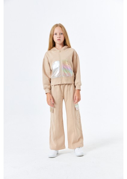 SGK-1356 Serbend Kids Kız Kargo Cep Okul Eşofman Altı modelleri