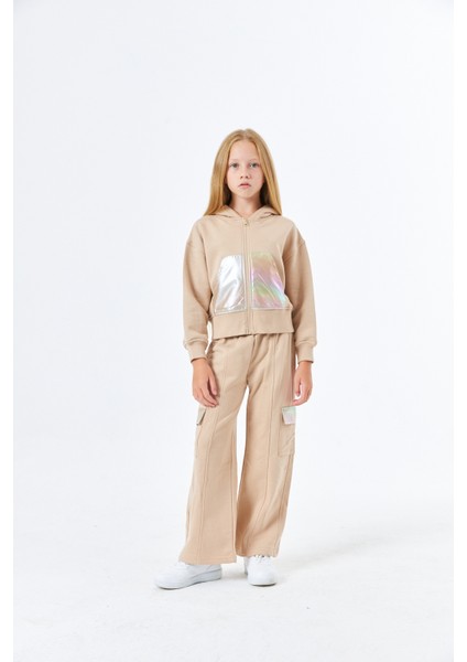 SGK-1356 Serbend Kids Kız Kargo Cep Okul Eşofman Altı fırsatları
