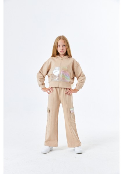 SGK-1356 Serbend Kids Kız Kargo Cep Okul Eşofman Altı fiyatları