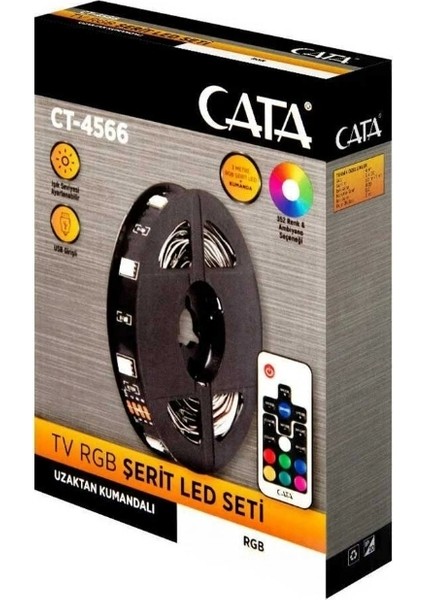 USB GİRİŞLİ RGB ŞERİT LED SETİ 3 MT