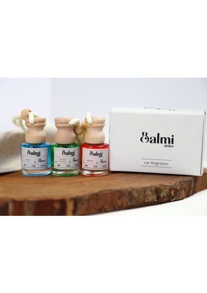 Dekoratif Ipli Asma 8 ml Oto Araç Kokusu 3'lü Set - Woody fiyatları