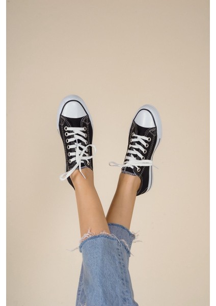 Unısex Siyah Keten Ayakkabı modelleri