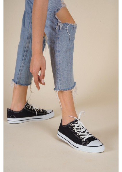 Unısex Siyah Keten Ayakkabı fırsatları