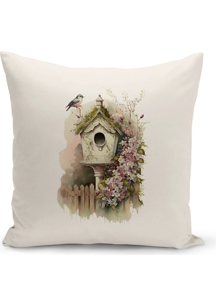 Vintage Serisi Çift Tarafı Dijital Baskılı Kırlent Kılıfı (Vintage Cushion Cover)