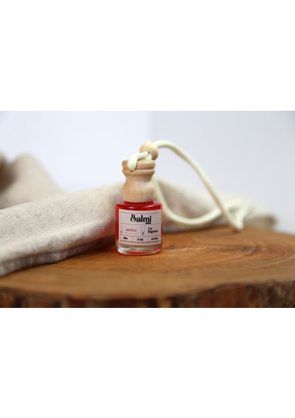 Dekoratif Ipli Asma 8 ml Oto Araç Kokusu 3'lü Set -Amber