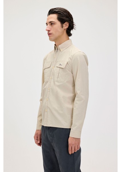 Paul Shırt Erkek Ekru Gömlek 24.01.30.007-C108 fiyatları