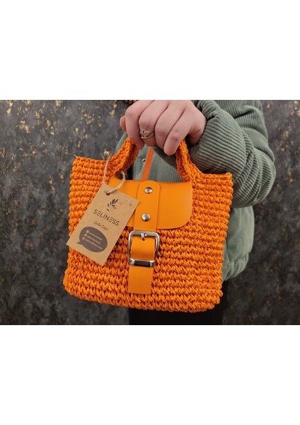 Seliness Kağıt Ip Kapaklı Turuncu Çanta modelleri