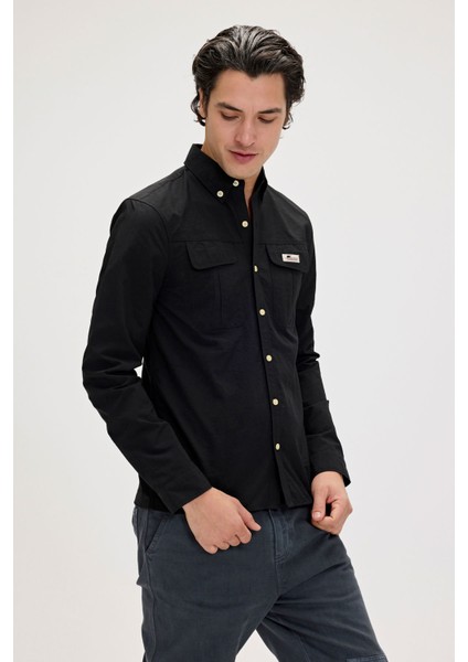 Paul Shırt Erkek Siyah Gömlek 24.01.30.007-C01 indirimleri