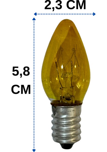 10W Açık Sarı Işık E14 Duylu Dim Edilebilir Mum Ampul (10 Adet)