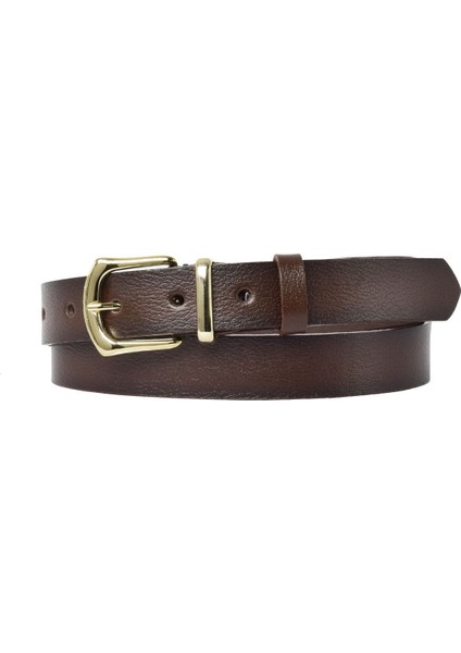 Deri Gold Tokalı Metal Köprülü Koyu Kahverengi Kadın Kemeri 3 Cm=3lü-3cm-Kd-42-Gold.tk fırsatları