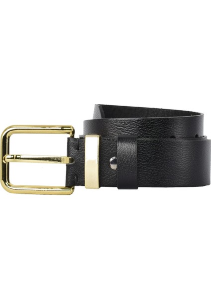 Deri Gold Tokalı Metal Köprülü Siyah Kadın Kot Kemeri 4 Cm=2li-Met.köprü.-Byn-76 indirimleri