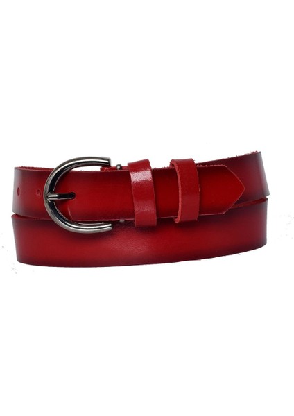 Deri Siyah Nikel Tokalı Kırmızı Ince Kadın Kemeri 3cm=3cm-Kdn-03 indirimleri