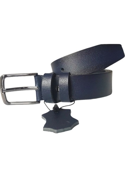 Unisex Lacivert Deri Kemer 4 CM=DK-0037