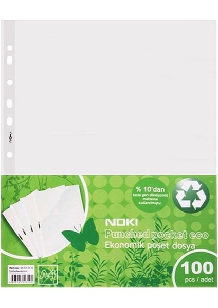 Noki A4 Eko Poşet Dosya 100 Lü 4830-ECO