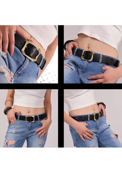 Kadın Moda Gold Renk Tokalı Tek Parça Yumuşak Deri Siyah Kemer 3.8 Cm Ihraç Ürün=amz-08 indirimleri