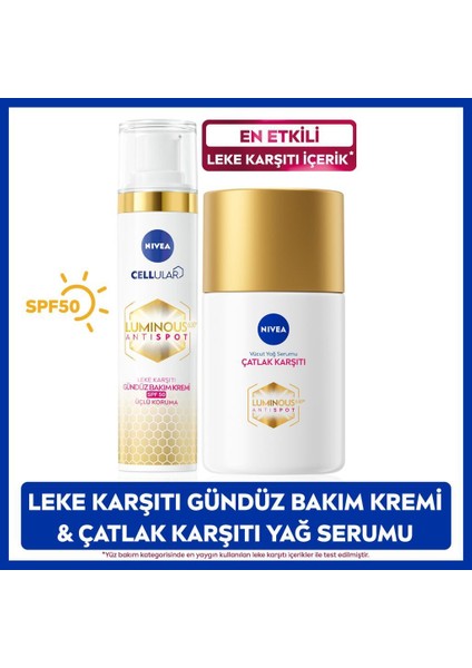 LUMINOUS630 Leke Karşıtı Gündüz Yüz Kremi 40ML, LUMINOUS630 Çatlak Karşıtı Vücut Yağ Serumu 100ML