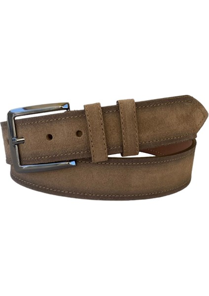 Deri Süet Vizon Rengi Kemer 4 Cm=süet.deri.4cm
