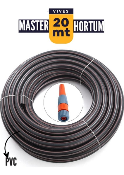 20 Metre Master Bahçe Hortumu Sulama Aparatı Hediyeli 712341