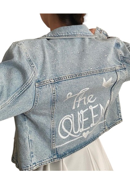 Gelin Adayları İçin Özel Tasarım Kot Ceket-The Queen fiyatları