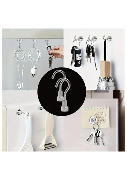 Buffer® Güçlü Manyetik Mutfak,banyolar Için Çok Amaçlı 2'li Magnet Askı