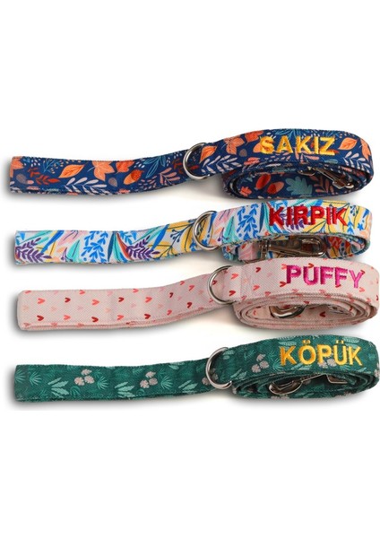 Kişiye Özel Köpek Gezdirme Kayışı Isimli Köpek Gezdirme Tasması Desenli indirimleri