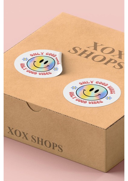 Only Good Vıbes Yazılı Ürün Ambalaj Kargo Paketleme Etiketi - 90 Adet - ST2190