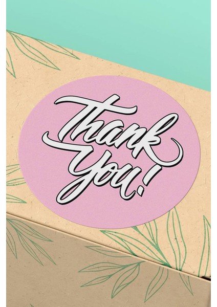 Thank You Sticker Teşekkürler Etiketi Kargo Ambalaj Ürün Paketleme Etiketi - 90 Adet - ST2166