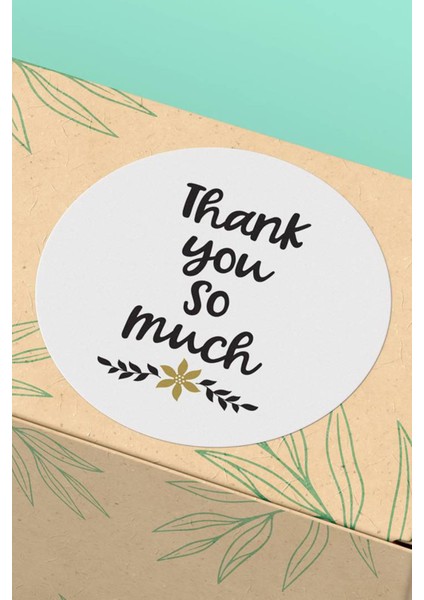 Thank You Sticker Teşekkürler Etiketi Ambalaj Kargo Paketleme Etiketi Kuşe - 90 Adet - ST2137