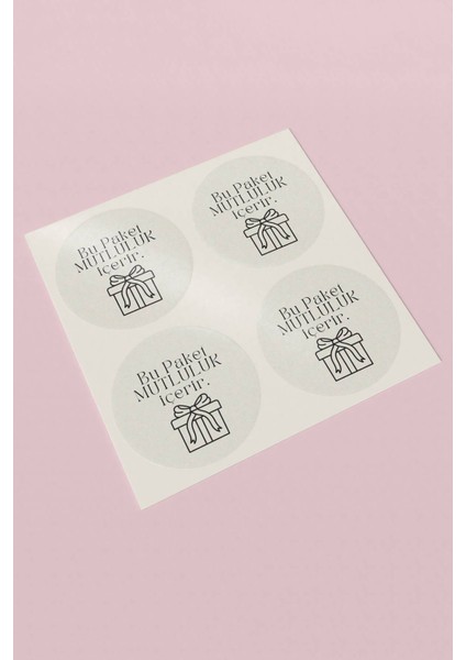 Thank You Sticker Bu Paket Mutluluk Içerir Yazılı Kargo Ambalaj Etiketi - 90 Adet - ST2302