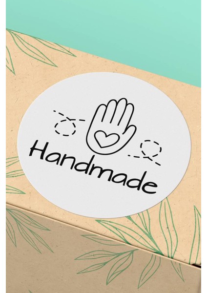 Thank You Sticker Teşekkürler Etiketi Hand Made Kargo Paketleme Etiketi - 90 Adet - ST2376