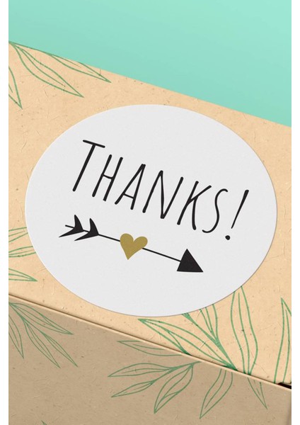Thank You Sticker Teşekkürler Etiketi Kargo Ambalaj Paketleme Etiketi Kuşe - 90 Adet - ST2136