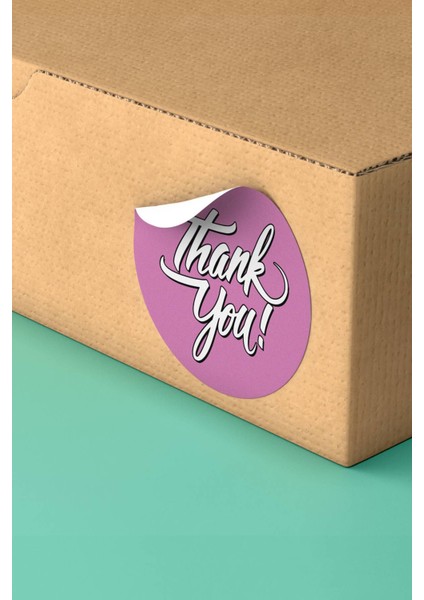 Thank You Sticker Teşekkürler Etiketi Ambalaj Ürün Kargo Paketleme Etiketi - 90 Adet - ST2165