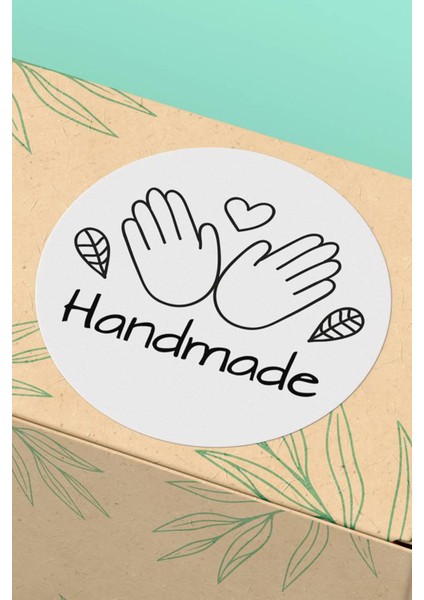 Sticker Teşekkürler Etiketi Handmade Paketleme Kargo Ambalaj Etiketi - 90 Adet - ST2375